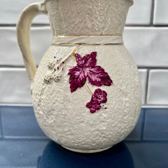 Rare Signed Avalon Faience Majolica Pitcher - Picture 8 of 10